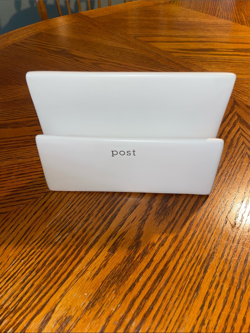 Stoneware “post” Modern Farmhouse mail holder